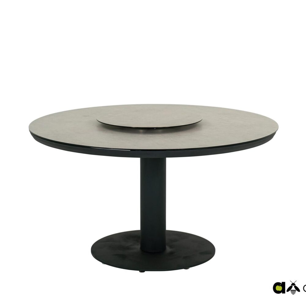 Melville eettafel dia 140, lazy susan, black