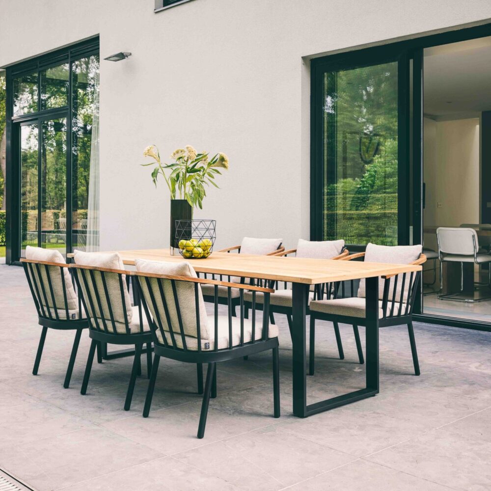 Condor Dining tuinset 240cm - matzwart
