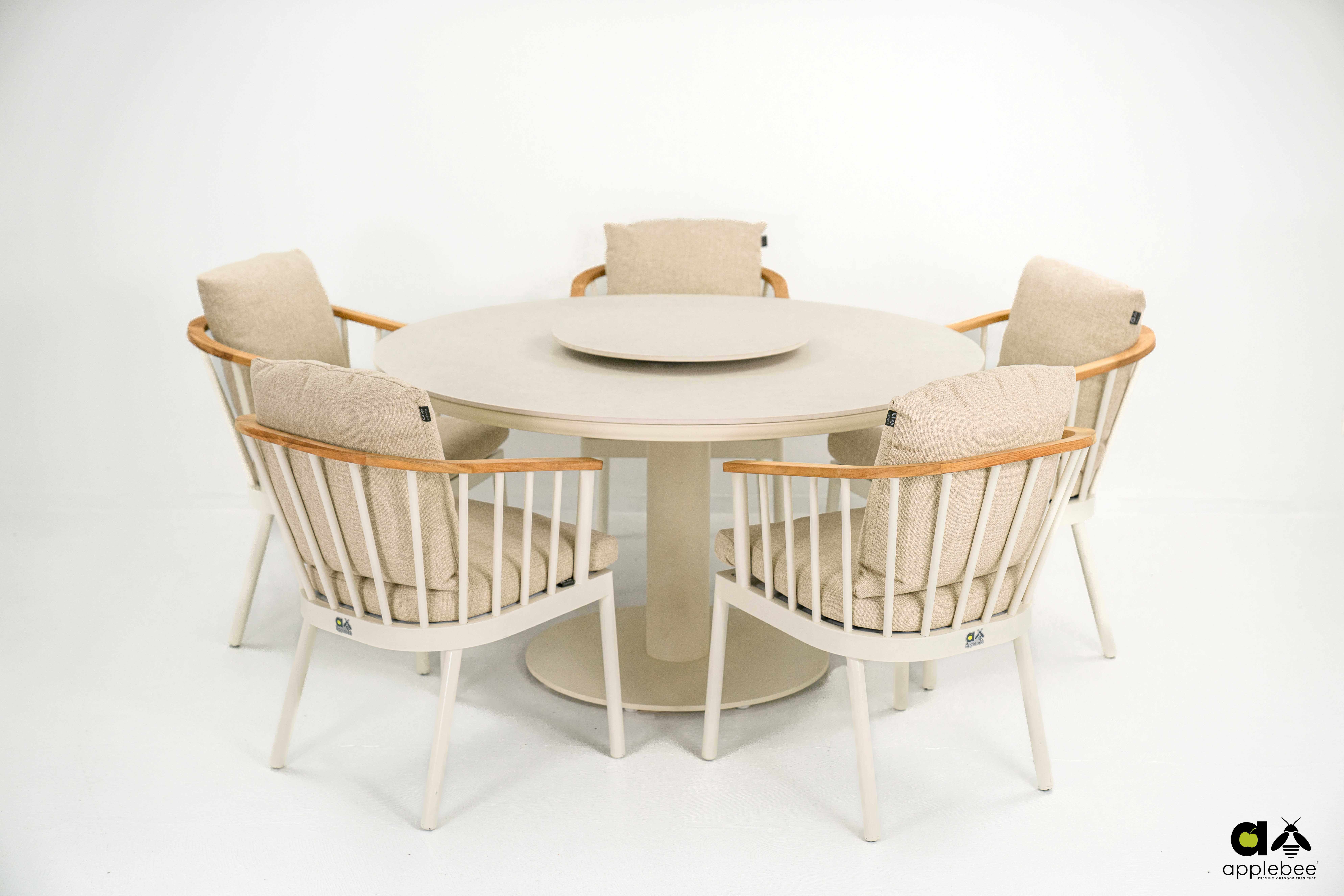 Condor Dining x Melville tuinset ⌀140cm - oyster